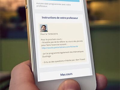 Un suivi personnalisé pour nos cours d'italien